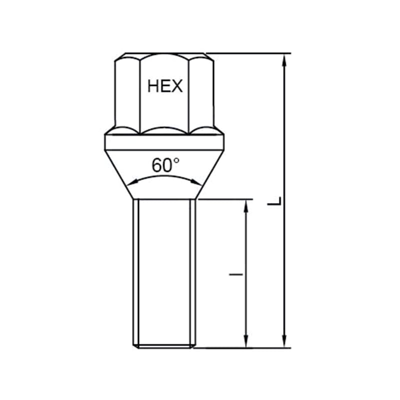 WF-B008 Galvanized Stable Cone‑Seat Wheel Hub Bolt WF-B008 Galvanized Stable Cone‑Seat Wheel Hub Bolt