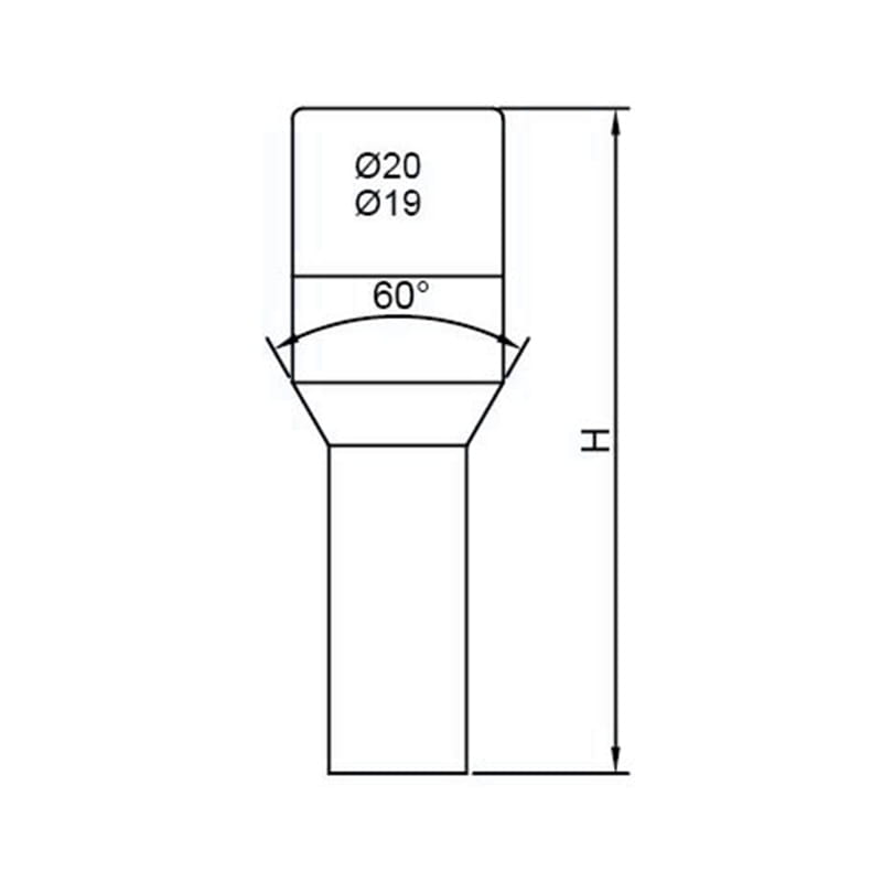 WF-B021 Anti‑Theft PCD Wheel Lug Bolt WF-B021 Anti‑Theft PCD Wheel Lug Bolt