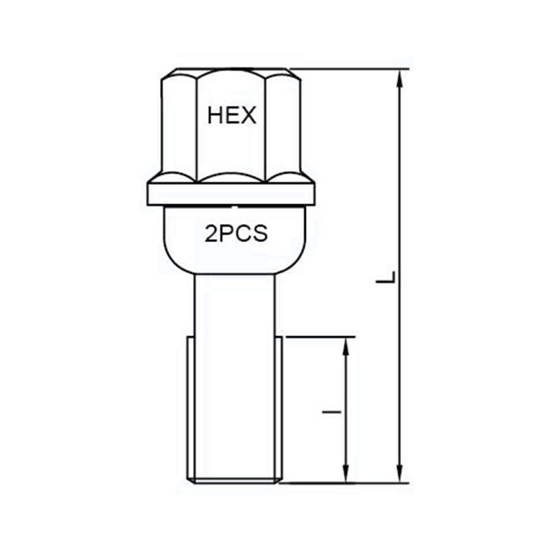 WF-B601B High‑Strength Chrome‑Plated PCD Wheel Lug Bolt