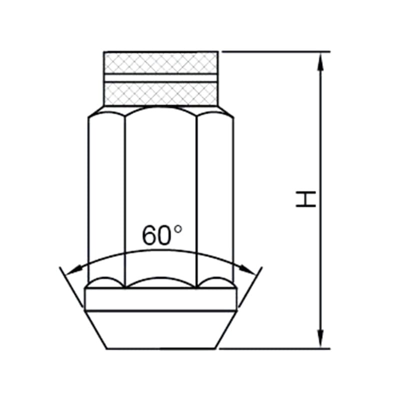 WF-K091 Heptagon Shape Wheel Lock Lug Nuts