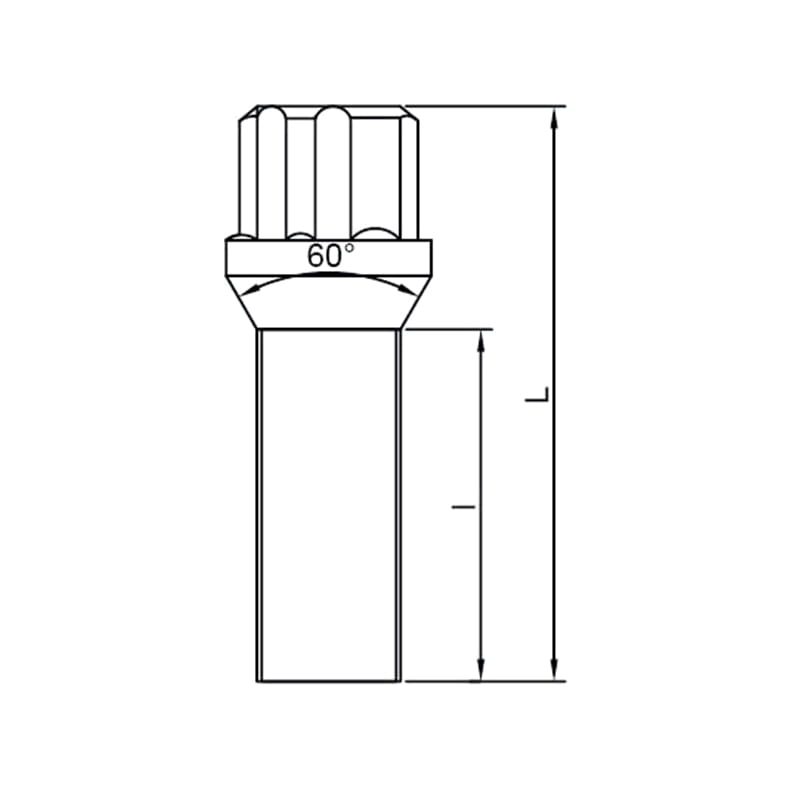 WF-LB001 Cone Seat Splined Anti‑Theft Wheel Lock Bolts