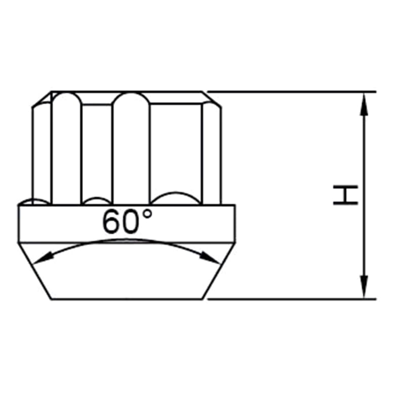 WF-LS008 Open‑End Conical Seat Anti‑Theft Wheel Nuts