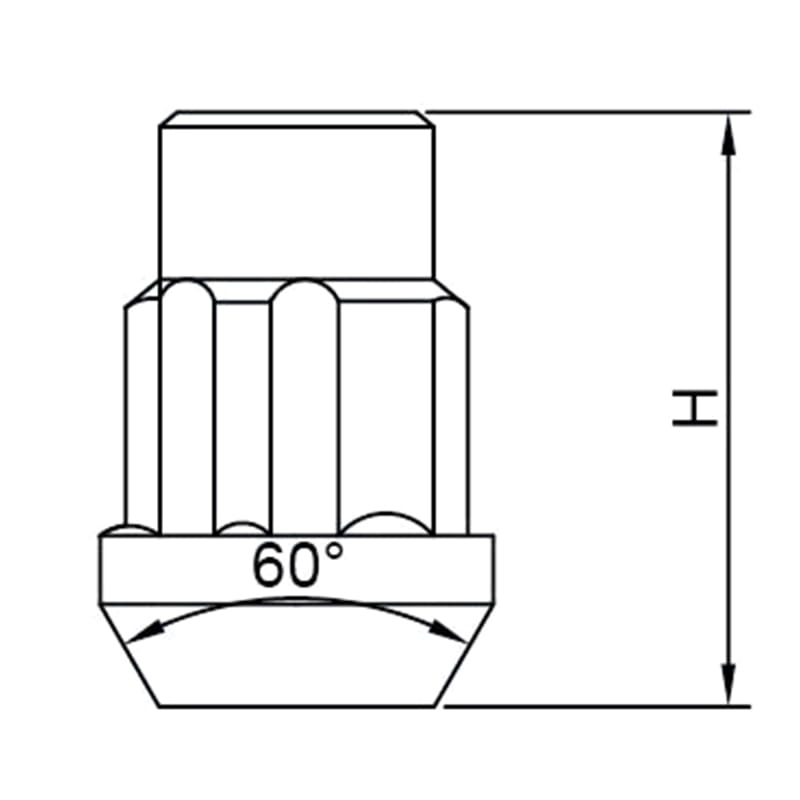 WF-LS009 Chrome Plated Closed‑End Conical Wheel Security Lock Nuts