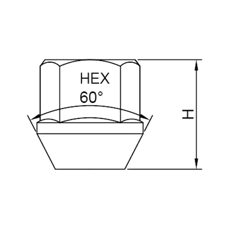 WF-N013 Anti‑Rust Bulge Conical Open End Lug Nut