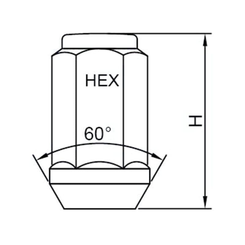 WF- N023 Anti‑Corrosion Bulge Acorn Blind Lug Nut