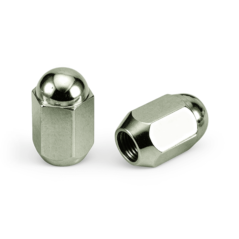 WF-N035 Hex Chrome Extended Dome Top Acorn Conical Seat Lug Nuts