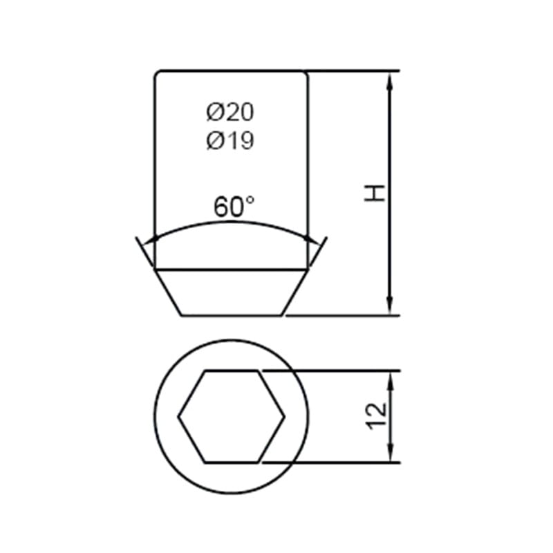 WF-N067 Anti‑Corrosion Inner Hexagon Tuner Lug Nuts