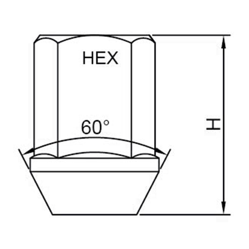 WF-N201 Extended Tapered Aluminum Wheel Lug Nuts