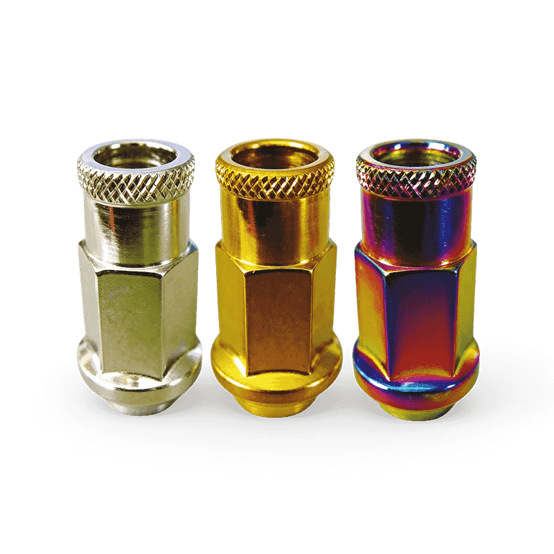 WF-N202 Knurled Open‑End Aluminum Lug Nuts
