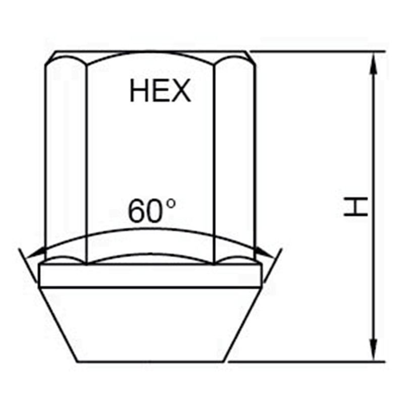 WF-N203 Lightweight Aluminum Lug Nuts Taper Seat