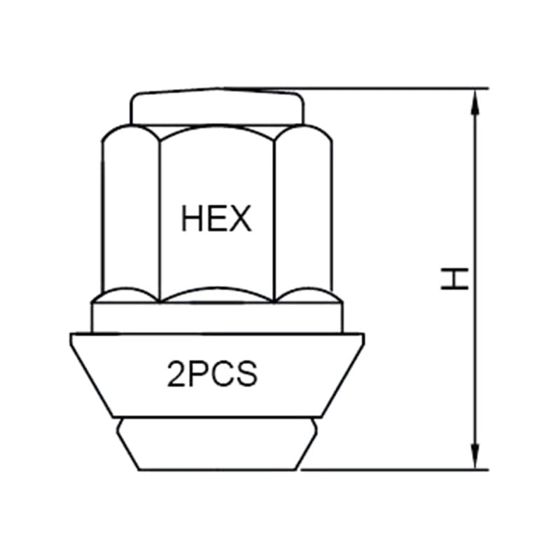 WF-N258 One‑Piece Flanged Dome PCD Lug Nut