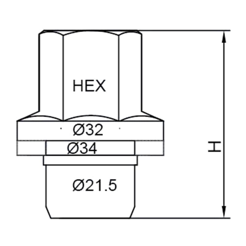 WF-N359 Chrome Wheel Lug Nut with Floating Washer