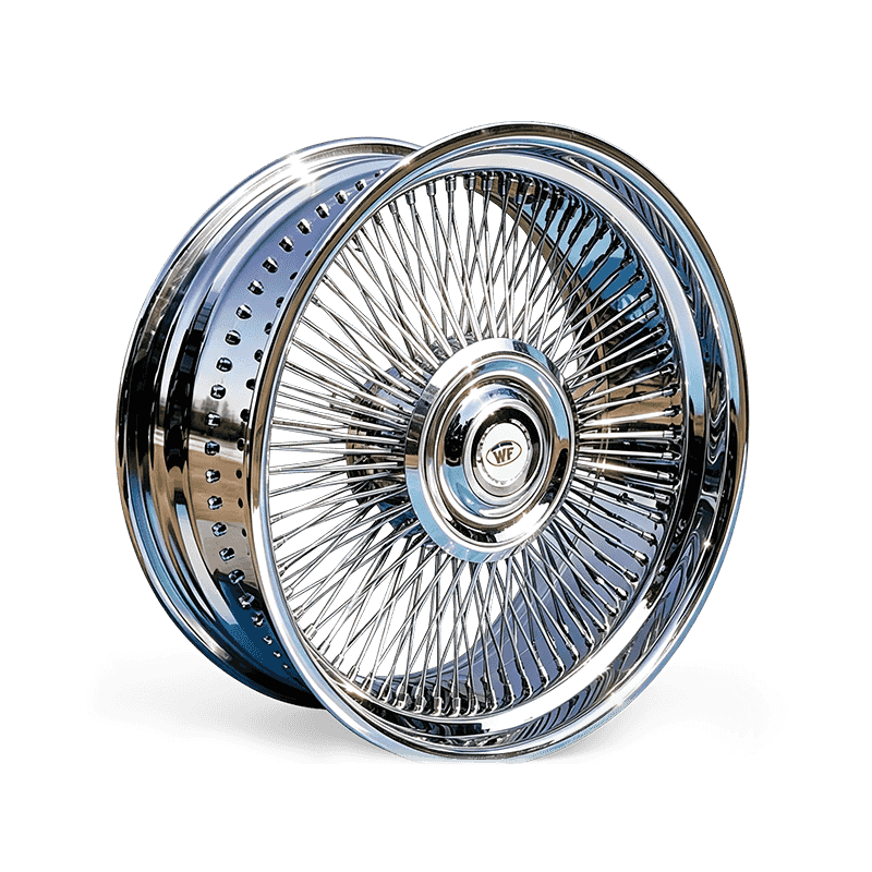 WF7001 Chrome Wire Spoke Alloy Wheel Retro Classic Car Tuning Rim