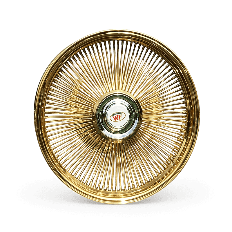 WF7002 Gold Wire Spoke Alloy Rim For Vintage American Car Restoration